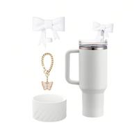 4 pezzi/3 pezzi Manicotto in silicone con texture a spirale per tazza, Tappo per cannuccia a forma di fiocco adatto per cannuccia da 10mm/0,39 pollici, Design cartone animato e carino, Antiscivolo e a