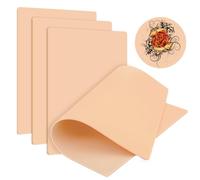 4 Pezzi 30×20 3mm Pelle Sintetica Tattoo Pelle Finta per Tatuaggi Pelle Sintetica Utilizzabile con le Macchinetta Tatuaggi o Carta Ectografica Tattoo per il Tatuatore Principiante o Esperto