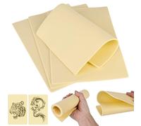 4 Pezzi 30 x 20 cm Pelle Sintetica 3 mm per Tatuaggio - Uso Double Face con Accessori