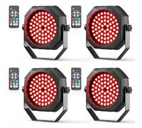 4 pezzi 30W Mini RGBW 60 LED Par faro batteria con telecomando ricaricabile luce de palcoscenico stroboscopica con Modalità Suono/Auto illuminazione luci da discoteca per festa DJ compleanno camera