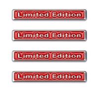 4 Pezzi 3D Auto Edizione Limitata Logo Argento Metallo Auto Sticker Emblema Distintivo Auto per Auto Moto Moto Bike Skate Finestra Porta per computer portatile regalo di sintonia