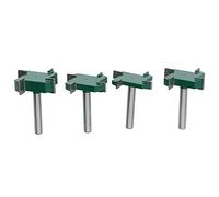 4 pezzi 4 set di punte per fresa per flauto, fresa per scanalatura a T in lega di acciaio al carbonio per la lavorazione del legno, testa per fresa per scanalatura a T di grado