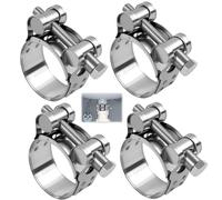 4 Pezzi 40-43MM Collare Stringitubo a Bullone, in Acciaio Inossidabile, Fascette Regolabili per Tubo di Scarico e Tubazioni, Facili da Montare, per Applicazioni Multiuso (40-43mm)