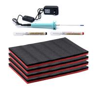 4 pezzi 40 x 30 x 2,5 cm Precision Defined Cassetta degli attrezzi in gommapiuma, inserto in gommapiuma, inserti per attrezzi in schiuma (40 x 30 x 2,5 cm)