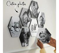 4 pezzi/5 pezzi/6 pezzi/8 pezzi/9 pezzi/10 pezzi Personalizzato Stile Retrò Personalizzato Esagono Foto Stampata Schede in PVC Plastica, Disponibile in Versioni a Colori e in Bianco e Nero, Adatto per