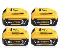 4 Pezzi 5000mAh Batteria di Ricambio per Dewalt Batteria 18V 5Ah DCB184 DCB182 DCB181 DCB180 DCB201 DCB200 DCB204 con indicatore LED