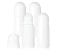 4 Pezzi 50ML Roll on Vuoto per Oli Essenziali Bianco Vuoto Riutilizzabile Bottiglie Deodoranti Bottiglie a Rullo di Plastica roll on Vuoto per Crema Solare per Profumo Olio Essenziale Aromaterapia