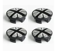 4 pezzi 52 mm Bandiera Union Jack stile UK Copri mozzo per ruota con emblema a scacchiera adesivi decal compatibili con Mini Cooper JCW One PJ07 (stile coperchio ABS, Union Jack grigio UK)