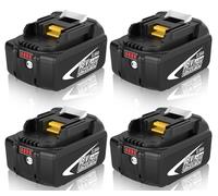 4 pezzi 5500 mAh Batteria di Ricambio per Batteria 18V BL1850 BL1850B BL1830 BL1860B BL1860 BL1845 BL1835 BL1815 194205-3 LXT-400 con Indicatore LED(Bianco)
