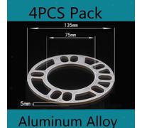 4 Pezzi 5mm Universale In Lega Di Alluminio Ruota Auto Distanziatore Per Auto