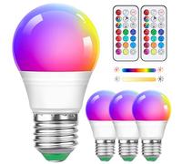 4 Pezzi 5W Lampada a LED Multi-color Dimmabile a Più Color Dimmabile Con Il Bulbo Che Cambia Il Colore Di Tipo a Vite E27, Adatta per L'illuminazione Quotidiana E L'illuminazione Dell'umore