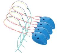 4 pezzi 6 fori Ocarina Alto C pendente Ocarina Ocarina in plastica Strumento musicale Principianti Ocarina precoce educativa (Color : Blue)