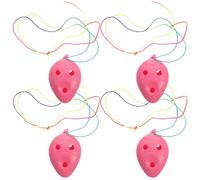 4 pezzi 6 fori Ocarina Alto C pendente Ocarina Ocarina in plastica Strumento musicale Principianti Ocarina precoce educativa (Color : Pink)
