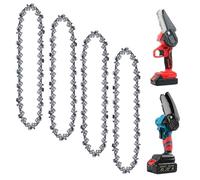 4 Pezzi 6 Pollici Mini Motosega Catena,Chainsaw Chain, catena motosega 6 pollici,Passo 1/4 Catena per Motosega Elettrica Senza Fili, Catena Per Motosega, Mini Catena per Sega A Catena,