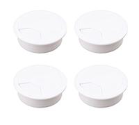 4 Pezzi 60mm Passacavi da Scrivania Passacavi da Tavolo Passacavi Passacavi da Scrivania per Computer Passacavi da Scrivania Passacavi per Casa e Ufficio(Bianco)