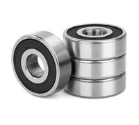 4 Pezzi 6302-2RS Cuscinetti a sfera 15x42x13mm Doppia Guarnizione in Gomma e Acciaio Cromato e Pre-lubrificati, 6302RS Cuscinetto a Sfere a Gola Profonda per DIY Macchine