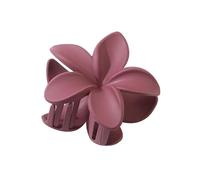 4 pezzi 8 cm di grandi dimensioni perla dolce gradiente acrilico fiore plumeria fermaglio per capelli accessori per capelli da donna (vino rosso opaco)