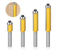 4 Pezzi 8 Mm Gambo Frese per Legno Kit, Fresa per Taglienti Diritti Con Cuscinet