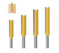4 Pezzi 8Mm Gambo Fresa per Scanalature Legno, Fresa a Taglienti Diritti, Punta