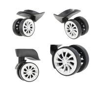 4 Pezzi A57 Valigia Bagaglio Ruote Ruote di Ricambio per Trolley Nero