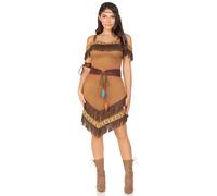 4 pezzi.Abito da principessa nativa con frange