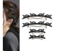 4 Pezzi ABS Women Crass Clip Barrette, 2 Pezzi Big Braid Barrettes 2 PCS Piccola Treccia Barrette, Torcia Cracciatura per Ragazze Accessori per Capelli da Donna Accessori