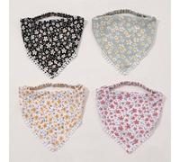 4 pezzi Accessori per capelli da donna, foulard con stampa floreale, adatti per l'uso quotidiano come fascia per capelli, turbante, headband da boho, sweatband Tagli UnicaTribale,PiantePoliestere