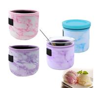 4 pezzi accessori per contenitori Ninja Creami Deluxe, custodia in neoprene riutilizzabile per contenitori per gelatiere deluxe da 16 oz (multicolore)
