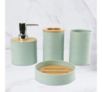 4 pezzi accessori per il bagno portasapone moderno decorativo dispenser di