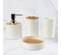 4 pezzi accessori per il bagno portasapone moderno decorativo dispenser di