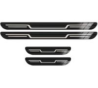 4 Pezzi Acciaio Inossidabile Battitacco per Toyota Auris Aygo Aygo X C-HR Corolla Corolla Cross, Auto Protezione Plates Anti Graffio Scuff Accessori,Black