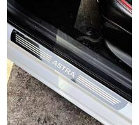 4 Pezzi Acciaio Inox Battitacco per Auto Adesivi per Op-el Vauxhall ASTRA G H J K GTC Accessori, Coprisoglia Soglie Porte Pedaliera Protezione Benvenuto Anti-Graffio - Decorativo Styling,Black