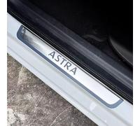 4 Pezzi Acciaio Inox Battitacco per Auto Adesivi per Op-el Vauxhall ASTRA G H J K GTC Accessori, Coprisoglia Soglie Porte Pedaliera Protezione Benvenuto Anti-Graffio - Decorativo Styling,Silver B