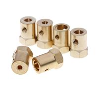 4 pezzi accoppiamento esagonale for basso 2 mm 3 mm 3,17 mm 4 mm 5 mm 6 mm 7 mm 8 mm connettore albero di trasmissione modello di auto kit motore del pneumatico(6mm)