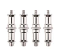 4 Pezzi Adattatore 1/4 a 3/8 in Ferro per Luce Studio e Treppiede | Maschio 1/4 e 3/8, Finitura Argentata Elettroplaccata, per Rig Video e Attrezzatura Fotografica