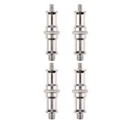 4 Pezzi Adattatore Filettato 1/4 a 3/8 Maschio in Ferro Argento | Montaggio senza Attrezzi, Connette Filettature Diverse, per Fotografi e Videomaker, su Attrezzatura e Braccio Microfonico