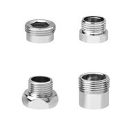 4 Pezzi Adattatore per Rubinetto in Metallo, Raccordo per Rubinetto in Ottone Cromato, 20-25 mm/25mm-2mm Adattatore per Depuratore e Aeratore Rubinetto, per Aeratore Rubinetto Cucina e Bagno