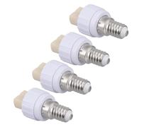 4 Pezzi Adattatore Portalampada E14 a G9-220v | Conversione per Lampade da Tavolo, Supporta Tipi di Lampadina, Bianco, Metallo e Plastica Stili multipli