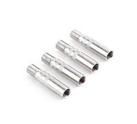 4 pezzi Adattatore prolunga tappo valvola Avvitamento tappo valvola prolunga stelo Tappo pneumatico Adattatore prolunga Car Truck Van Caravan Argento