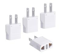 4 Pezzi Adattatore Spina USA da Viaggio,Da Francia a US Adapter,Adattatore Europa a USA,Adattatore Spina universale Americana,Cina,Giappone,Canada,Messico