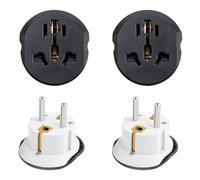 4 pezzi adattatori universali per prese elettriche, adattatori Cina Germania, per collegare dispositivi stranieri, adattatori per prese elettriche Germania per Germania, Francia, Paesi Bassi