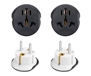 4 pezzi adattatori universali per prese elettriche, adattatori Cina Germania, per collegare dispositivi stranieri, adattatori per prese elettriche Germania per Germania, Francia, Paesi Bassi