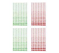 4 Pezzi Adesivi Autoadesivi Con Strass, Strass Per Unghie Creativi, Forma A Goccia D'Acqua Lampeggiante, Adatto Per Il Trucco Degli Occhi Fai-Da-Te, Smalto Per Unghie (Rosso, Verde).