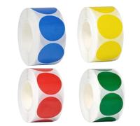 4 pezzi adesivi colorati, adesivi rotondi a pois colorati, etichette per codifica colore, autoadesive, punti di marcatura, rotondi, adesivi a pois per calendario fai da te, ufficio, categorizzazione