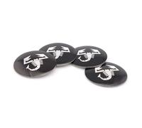 4 Pezzi Adesivi Coprimozzo Auto per Abarth 595 2016-2023, Adesivo Incollato Facile da Usare Per la 60mm Decorazione di Ruote di Automobili Nero,Black