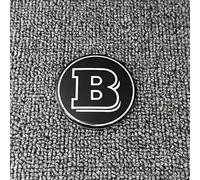 4 Pezzi Adesivi Coprimozzo Auto per Smart Brabus, Ruota Centro Coprimozzi Adesivo Auto Ruota Mozzo Tappi Emblema Distintivo,A-56mm