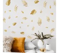 4 pezzi Adesivi da parete con motivo a foglia metallica, decalcomanie da parete in oro autoadesive per decorazione della casa, adesivi, decalcomanie da parete, decalcomanie in vinile per decorazioni d