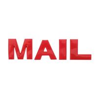 4 Pezzi Adesivi Lettere per Cassetta Postale Rosso Metallo Acciaio | Decalcomanie Autoadesive, Lettere 3d dal Finitura Audace, per Sportello Metallico e Sostituzione Rapida