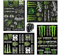 4 Pezzi Adesivi Moto Universali, Sticker Moto Impermeabili per Casco e Carene, Kit Decalcomanie Sportive per Motocross, Scooter, Bici e Auto, Grafiche ad Alta Aderenza, Multicolore
