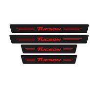 4 Pezzi Adesivi per Battitacco per Hyundai Tucson, Adesivi Soglia Auto in Fibra di Carbonio Protezioni per Davanzali per Porte Auto (Rosso)